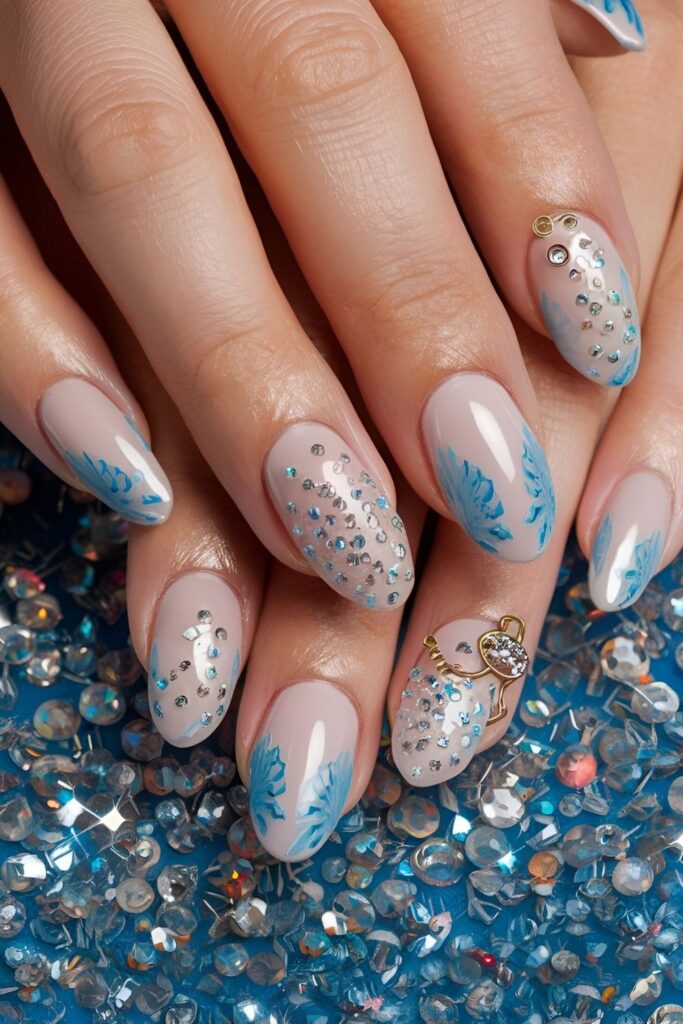 Chic-nails-with-small-crystals-added-to-a-blue-base-catching-the-light-and-adding-a-touch-of-luxury