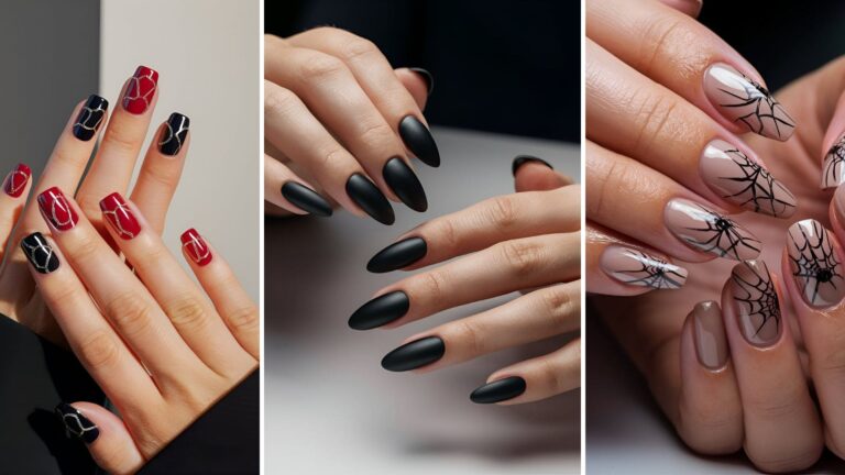 Collage Of Simple Acrylic Nail Designs for Baddies