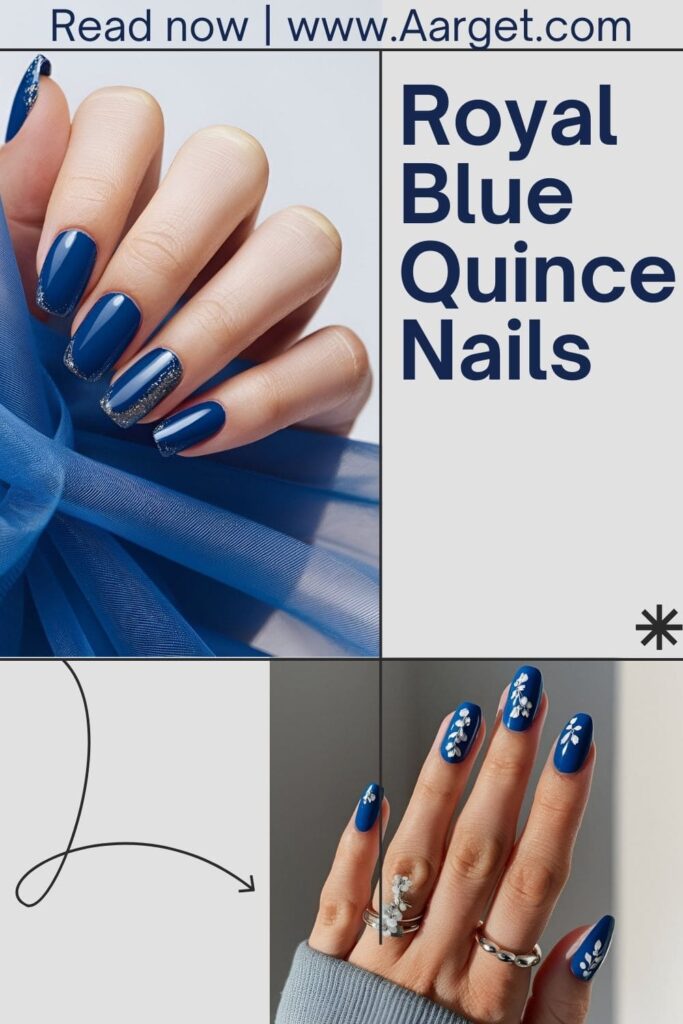 Royal Blue Quince Nails pin