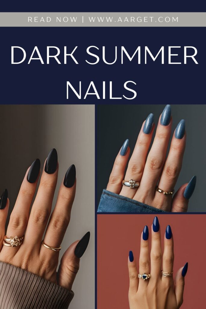 dark summer nails