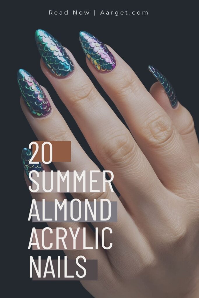 summer almond acrylic nails pin