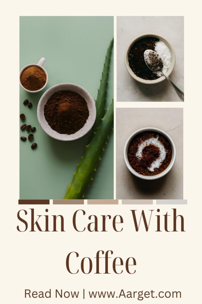 skincare with coffee pin