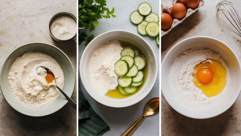 collage of three images of skin care with rice flour