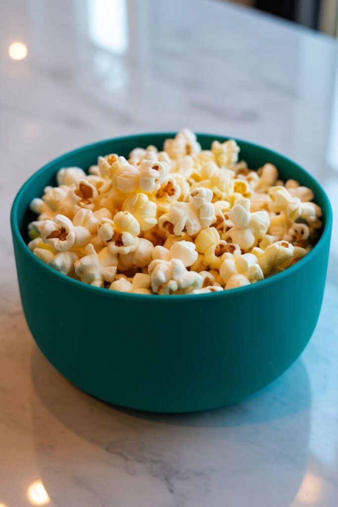Air-popped popcorn in a bowl