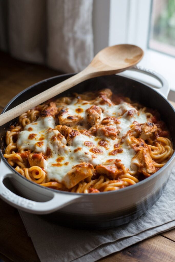 Chicken and roasted red pepper pasta with penne and creamy red pepper sauce
