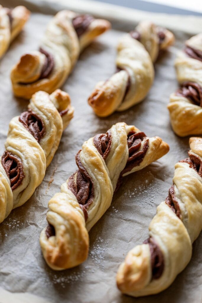 Fudgy brownies with Nutella swirled on top, arranged on a cooling rack